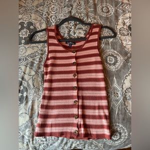 Vintage striped pink tank top